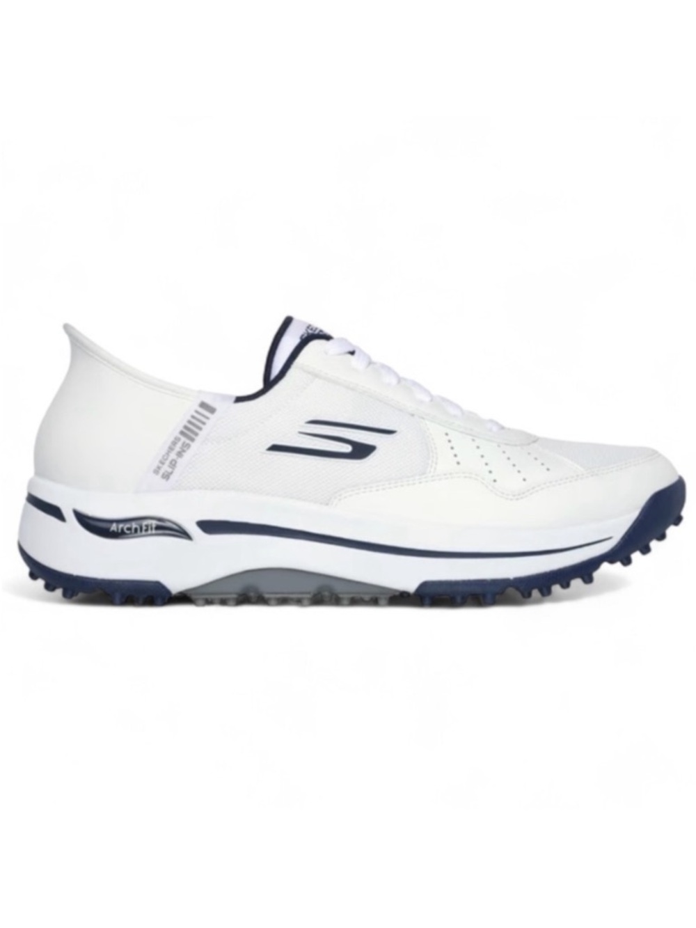 Sketchers Go Golf Slip-ins arch support white leather lace up sneakers size 10